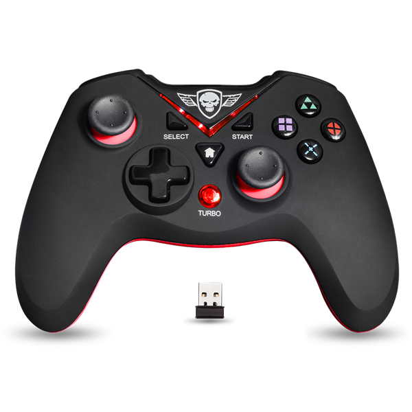 Gamepad Vezet&eacute;k N&eacute;lk&uuml;li - XGP WIRELESS Red (USB, Vibration, PC &eacute;s PS3 kompatibilis, fekete-piros)
