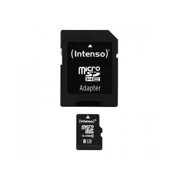 microSDHC Class10 8GB kártya adapterrel